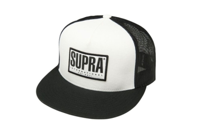 Supra Accessories TRI-BLOCK TRUCKER White/Black Hats | CA-33316